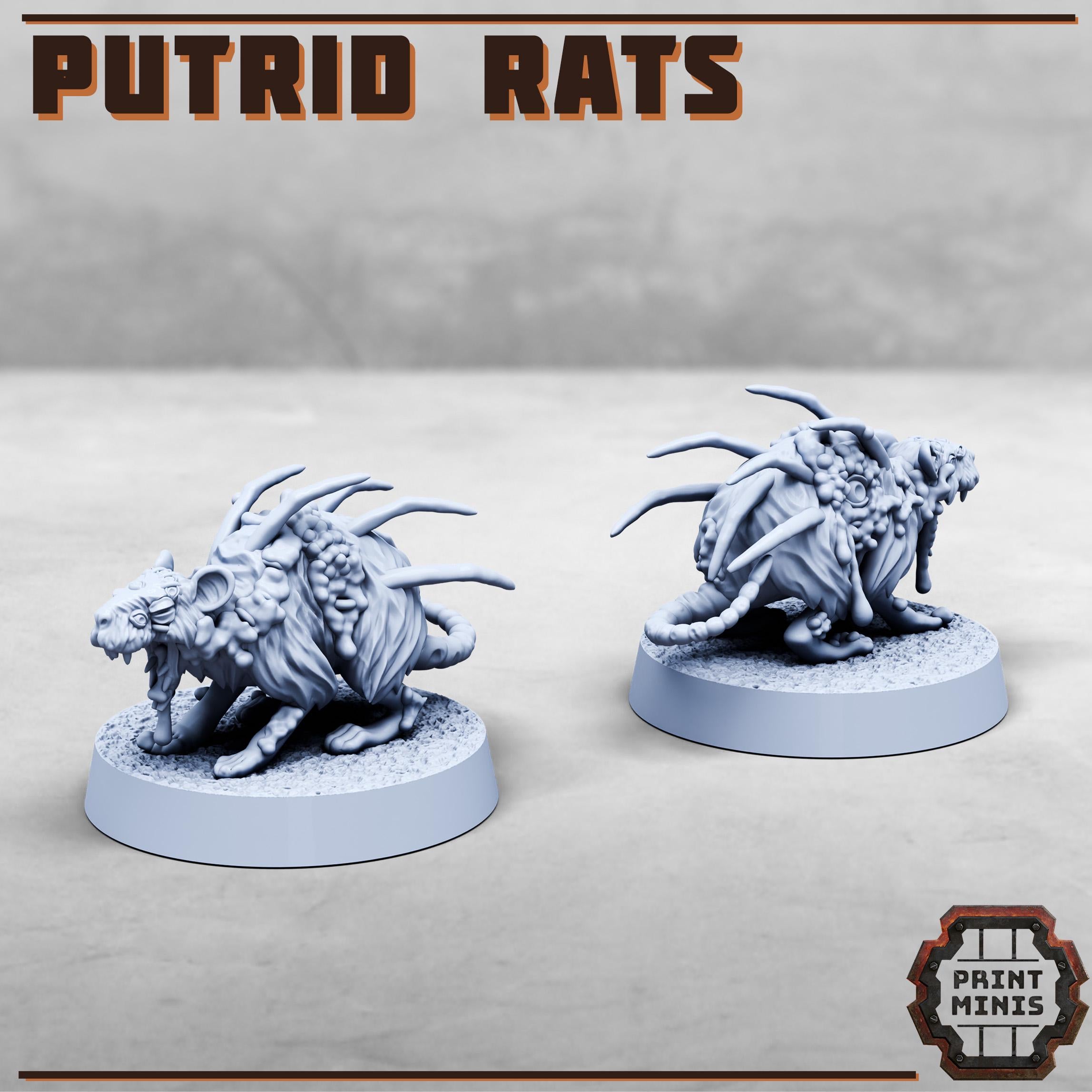Image of the set of Stack City - x5 Putrid Rats - by Seaside Crow
