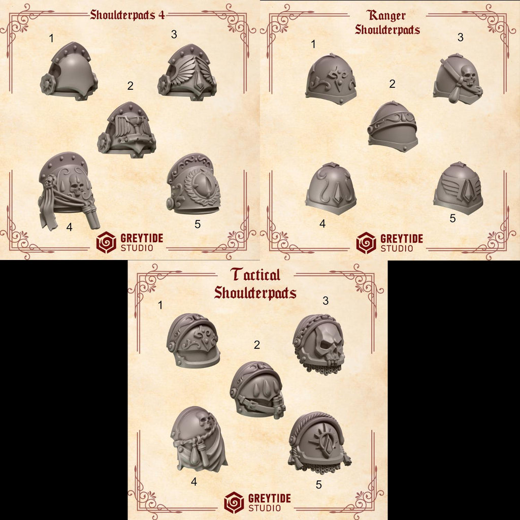 Crimson Lords - x5 Shoulder Pads