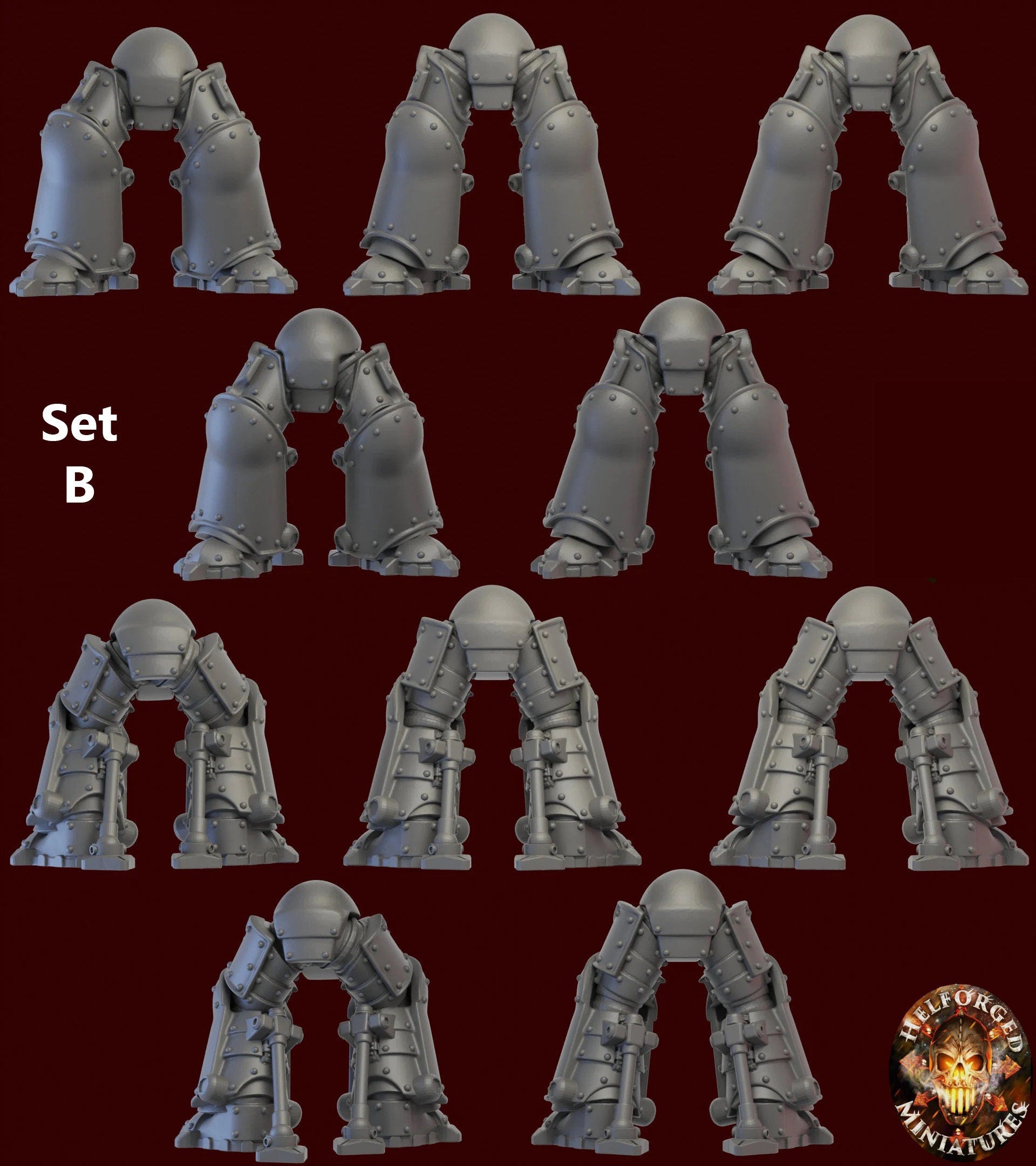 Image of the set of Heresy Bits - 5x Heavy Devastator Havoc Legs - by Seaside Crow