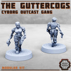 Image of the set of Cyborg Outcasts - x10 Cyborg Gangers - by Seaside Crow