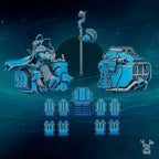 Image of the set of Scylla Legion - Scylla Psyker On Bike - by Seaside Crow