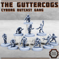 Image of the set of Cyborg Outcasts - x10 Cyborg Gangers - by Seaside Crow