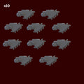 Image of the set of Grimdark Bits - 10x Chain Bayonets - by Seaside Crow