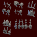 Image of the set of Legion of Carnage - 13x Spiked Heads - by Seaside Crow