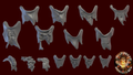 Image of the set of Legion of Night - 15x Flayed Skin Cloth - by Seaside Crow