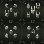 Image of the set of Eternal Pilgrims - 5x Heads - by Seaside Crow