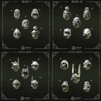 Image of the set of Eternal Pilgrims - 5x Heads - by Seaside Crow