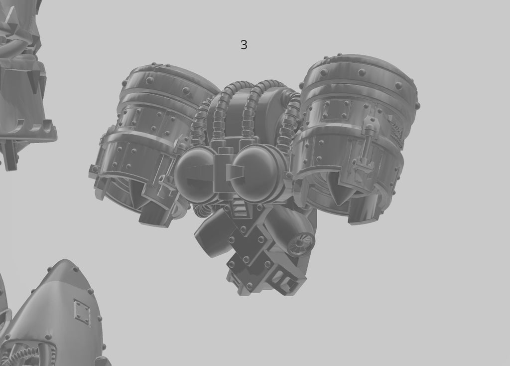 Image of the set of Grimdark Bits - 5x Jump Packs - by Seaside Crow