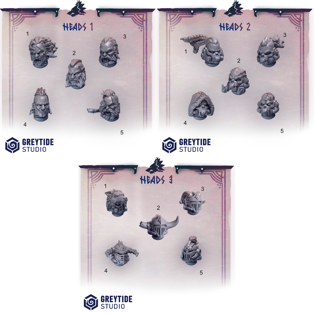 Amazing Grimdark future heads for sci-fi marines of viking descent.