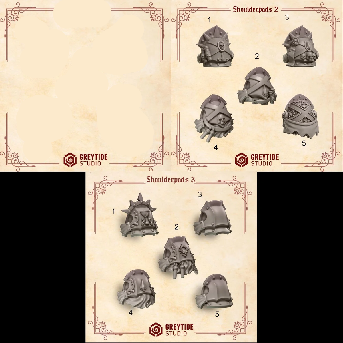 Crimson Lords - x5 Shoulder Pads