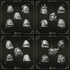 Awesome shoulder pads, suitable for grimdark marines that are on crusade.
