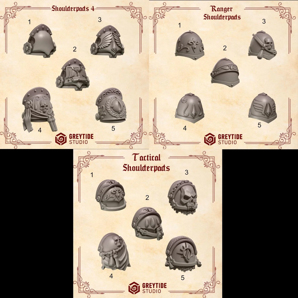 Crimson Lords - x5 Shoulder Pads