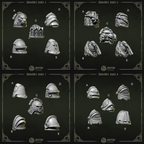 Image of the set of Eternal Pilgrims - 5x Shoulder Pads - by Seaside Crow