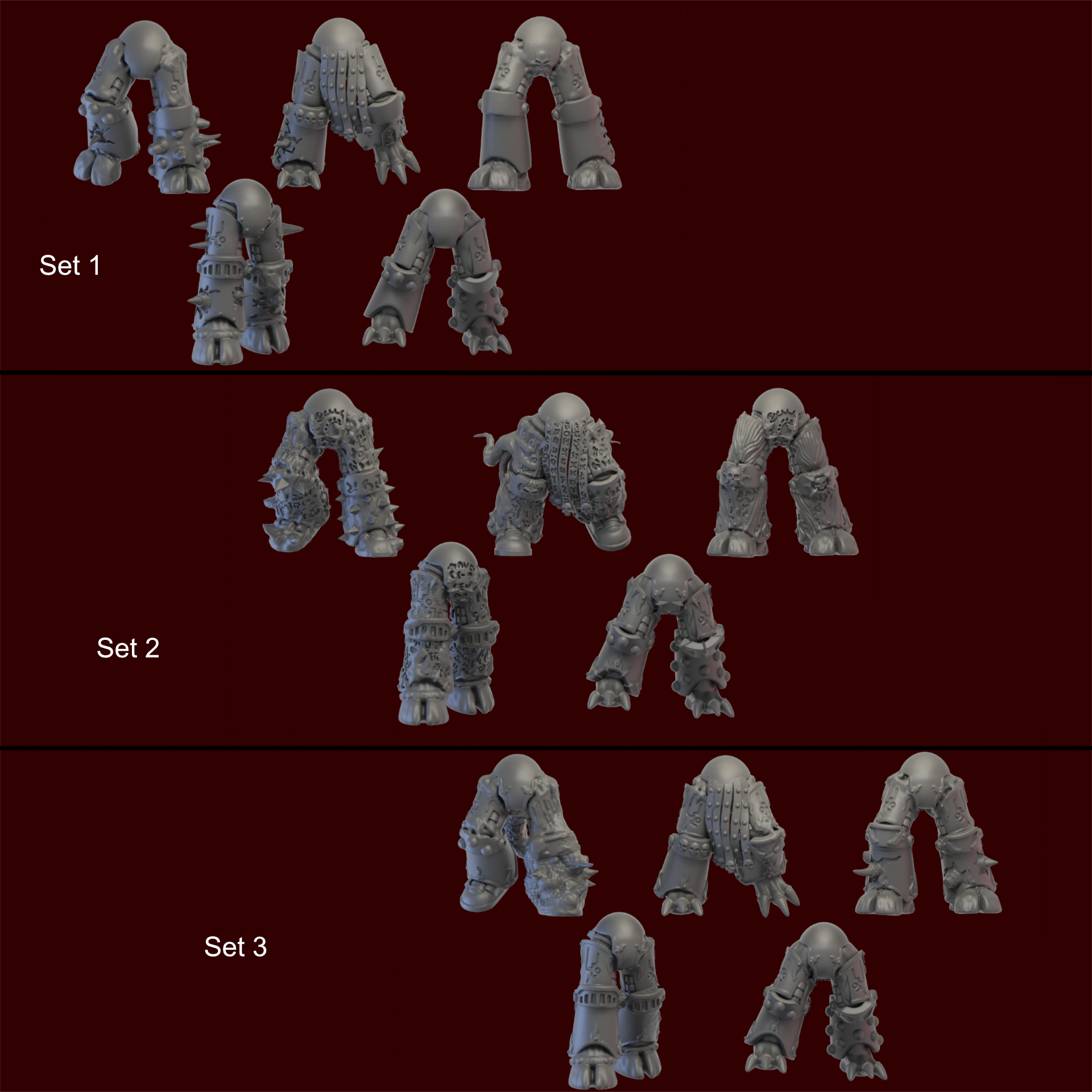 Mutant marine legs for your grimdark future sci-fi games.