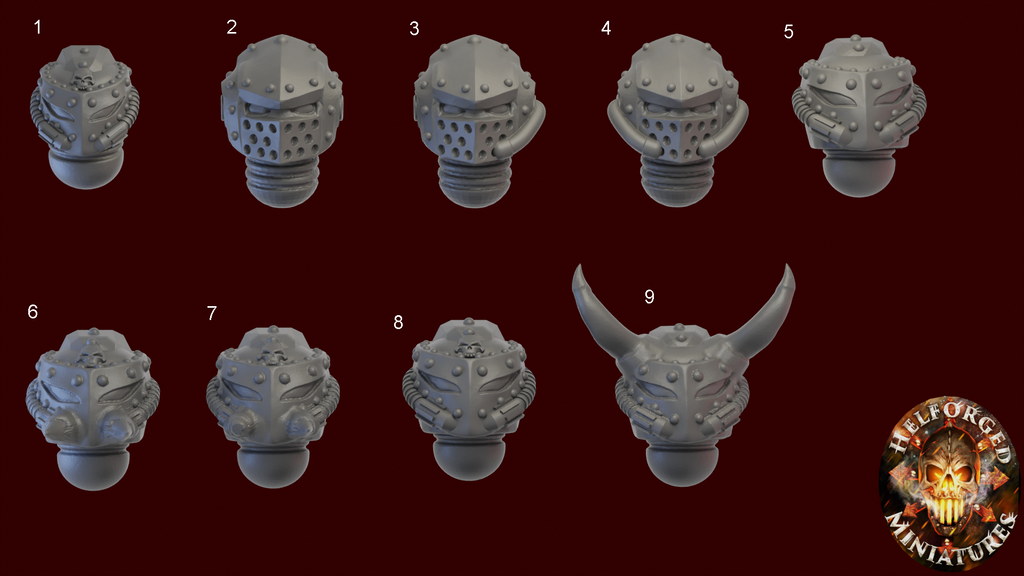 Grimdark Bits - 5x Satyr-9 Heads