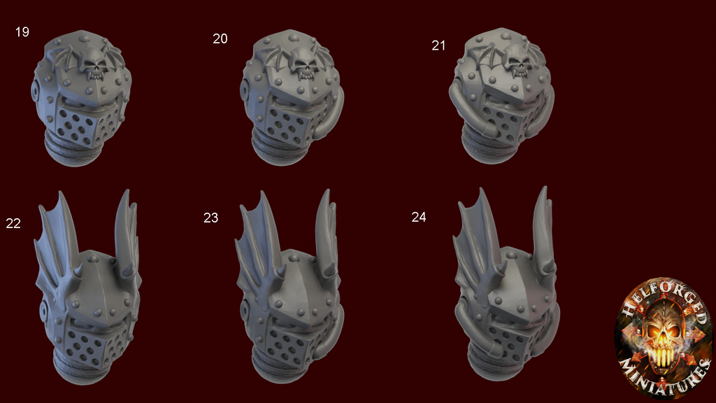 Grimdark Bits - 5x Satyr-9 Heads