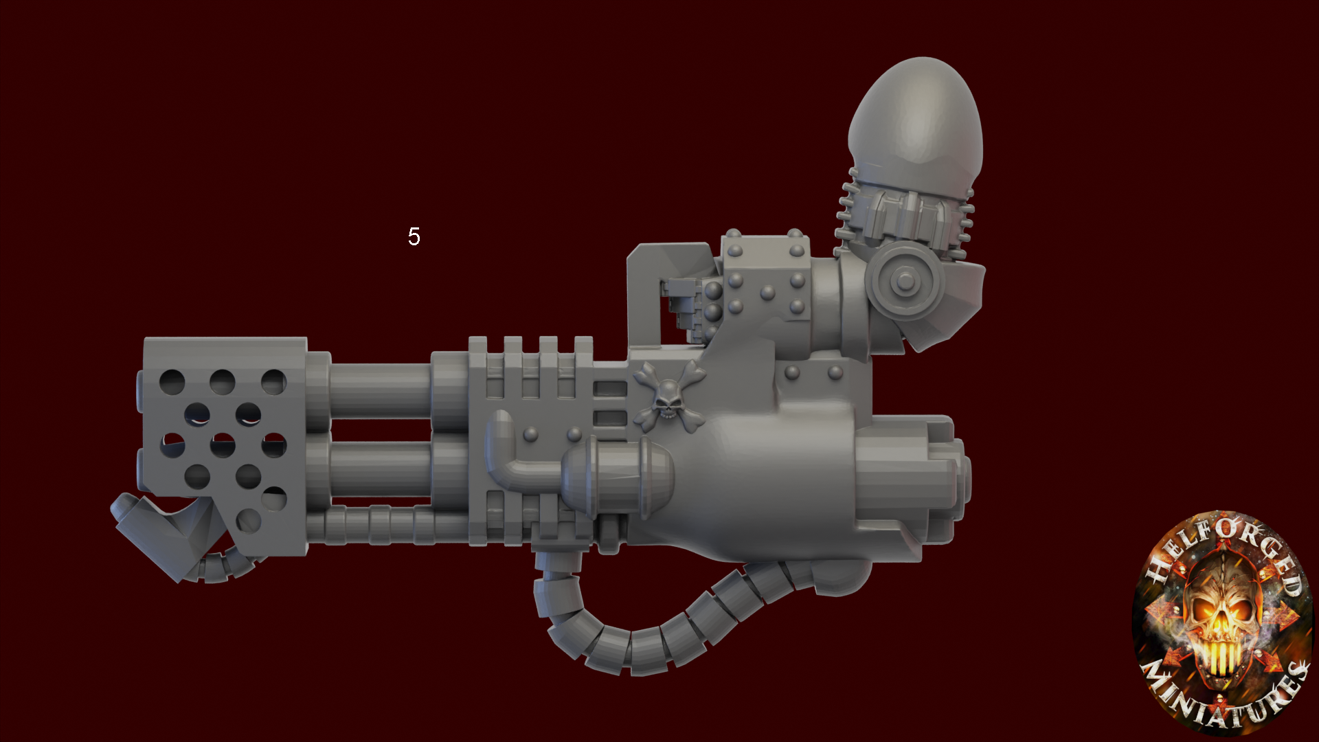 Image of the set of Grimdark Bits - 1x Satyr-9 Ranged Weapon - by Seaside Crow