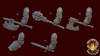 Image of the set of Grimdark Bits - 1x Satyr-9 Melee Weapon - by Seaside Crow