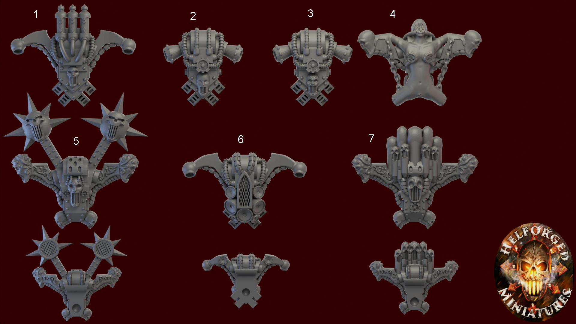 Image of the set of Sensual Sadists - 5x Sadist Backpacks - by Seaside Crow
