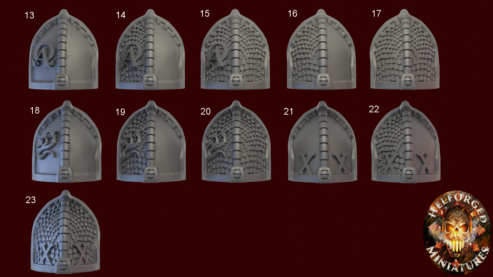 Grimdark Bits - 2x Satyr-9 Shoulder Pads