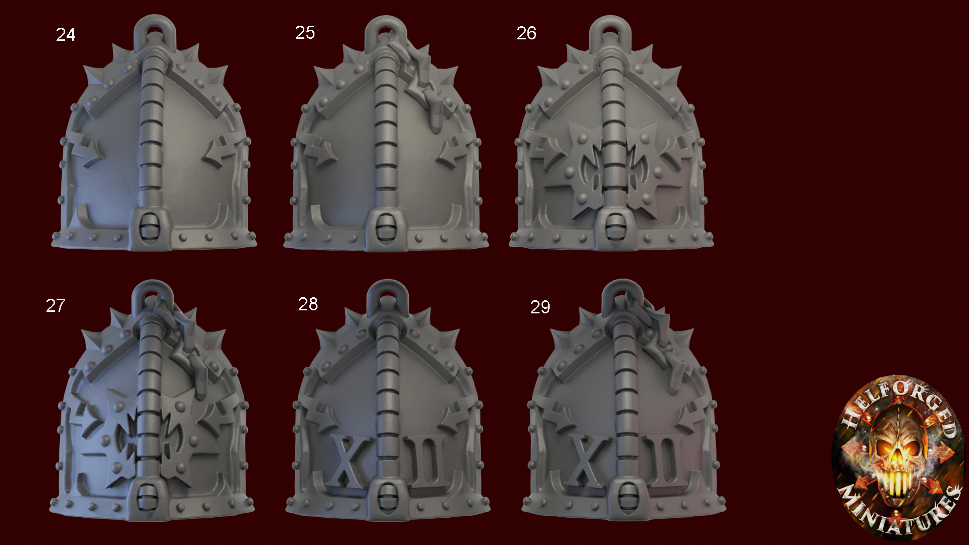 Grimdark Bits - 2x Satyr-9 Shoulder Pads