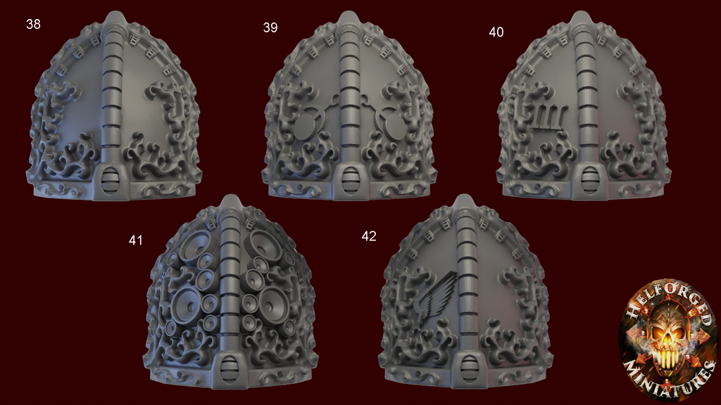 Grimdark Bits - 2x Satyr-9 Shoulder Pads