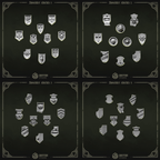 Image of the set of Eternal Pilgrims - Shoulder Shield Set - by Seaside Crow