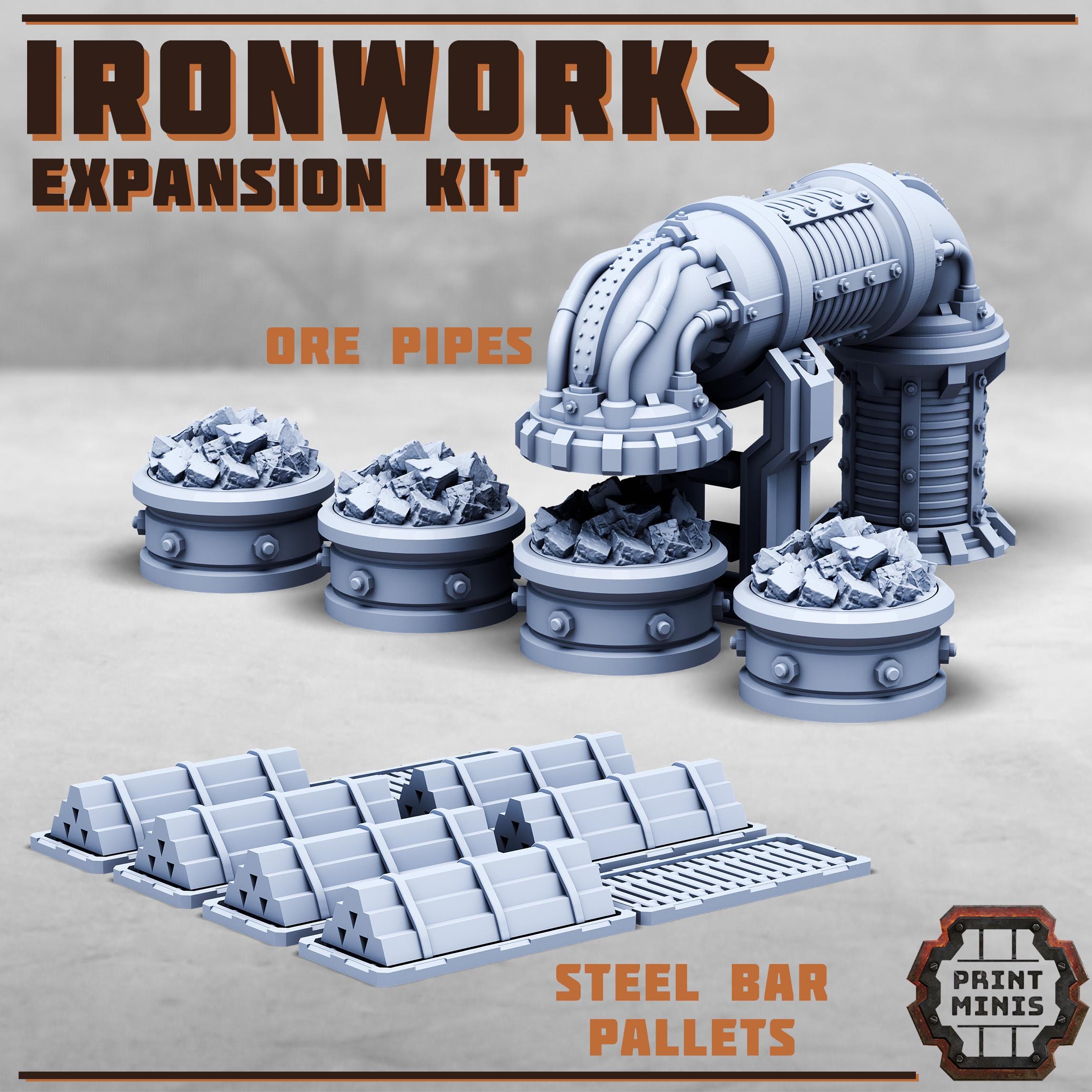 Image of the set of Stack City - Ironworks Expansion Kit - by Seaside Crow