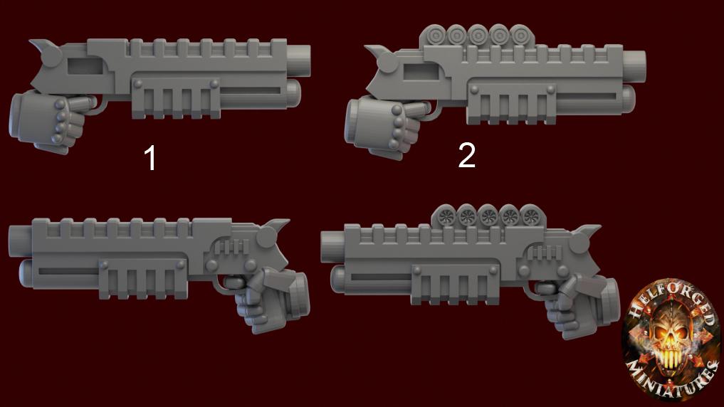 Image of the set of Heresy Bits - 5x Scout Shotguns - by Seaside Crow