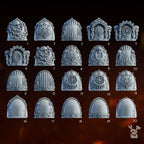 Image of the set of Carnage Reapers - 5x Shoulder Pads - by Seaside Crow