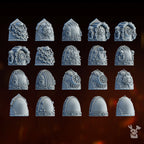 Image of the set of Carnage Reapers - 5x Shoulder Pads - by Seaside Crow