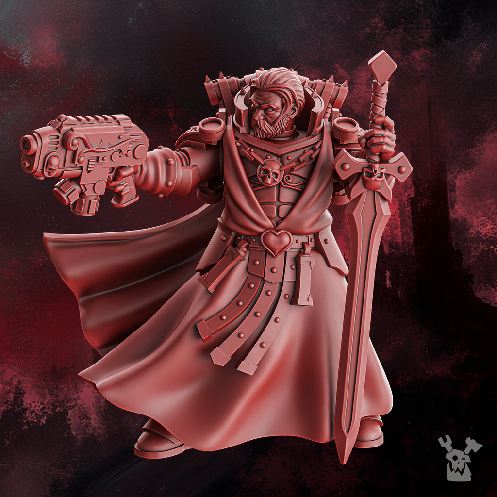 Image of the set of Crimson Wings Marines - Great Curathor Mathias - by Seaside Crow