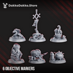 Image of the set of Tet'o Objective Markers (x6) - by Seaside Crow