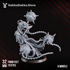 Image of the set of Tet'o Drowned Bomb Witch - by Seaside Crow