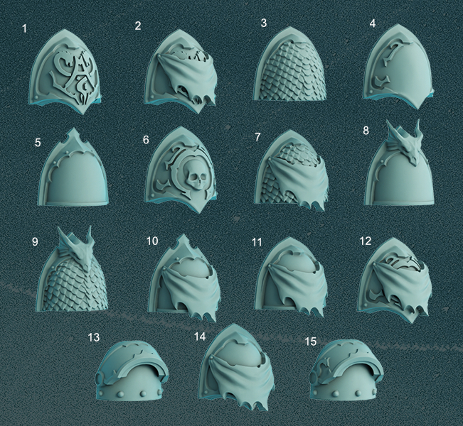 Scylla Legion - 5x Shoulder Pads