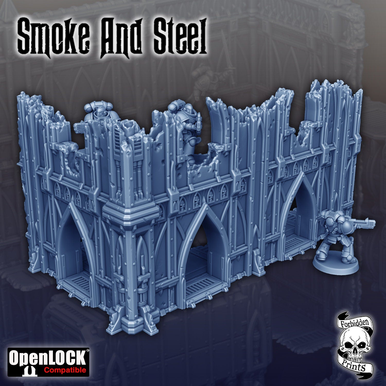 Smoke & Steel - Ruins (WTC Standard, x40 Pieces)