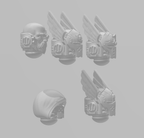 Image of the set of Aeternum Knights - 5x Helmets - by Seaside Crow