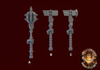 Image of the set of Grimdark Bits - 5x Cataphractii Power Hammers - by Seaside Crow