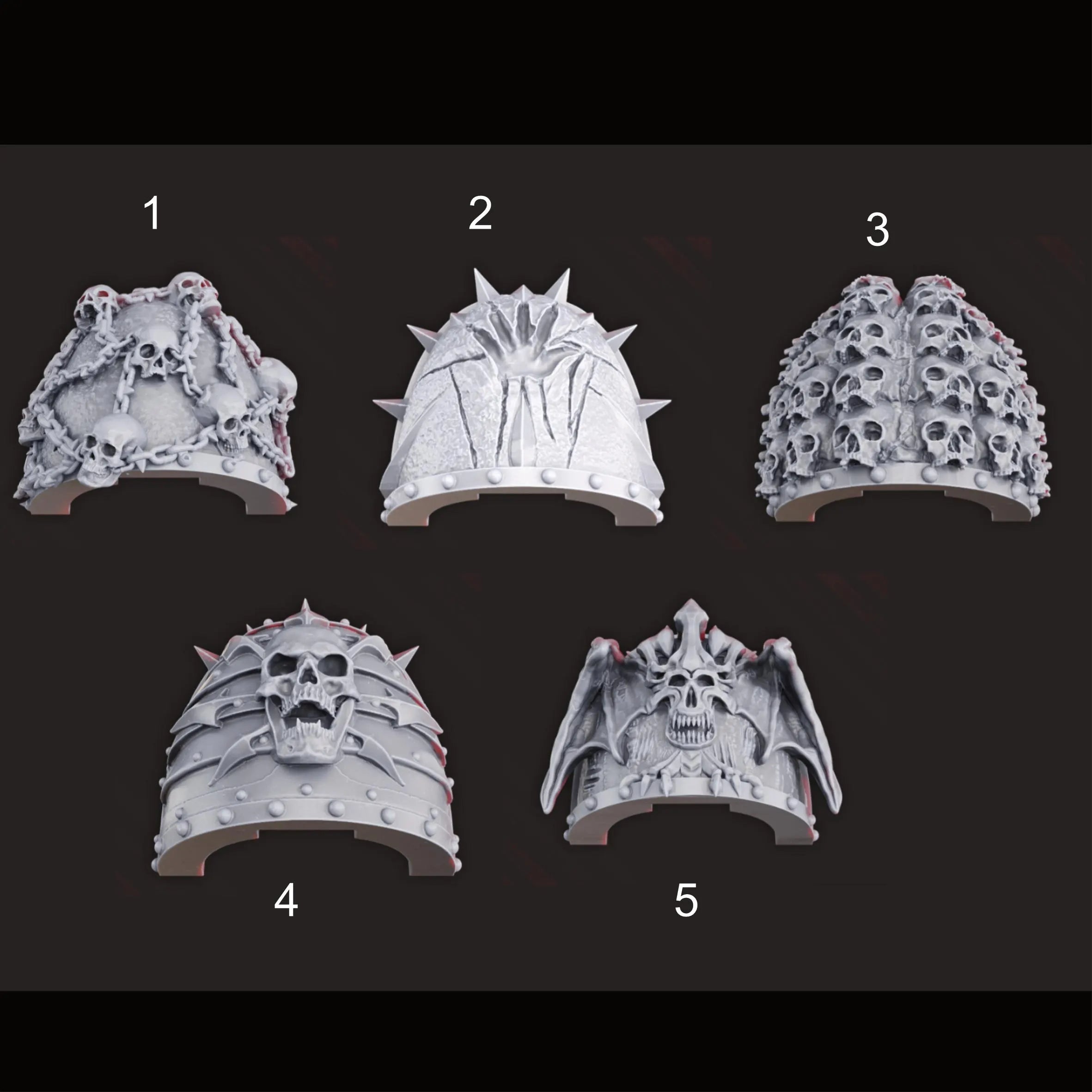 Grimdark Bits - 5x Heretic Shoulder Pads