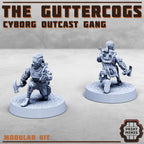 Image of the set of Cyborg Outcasts - x10 Cyborg Gangers - by Seaside Crow
