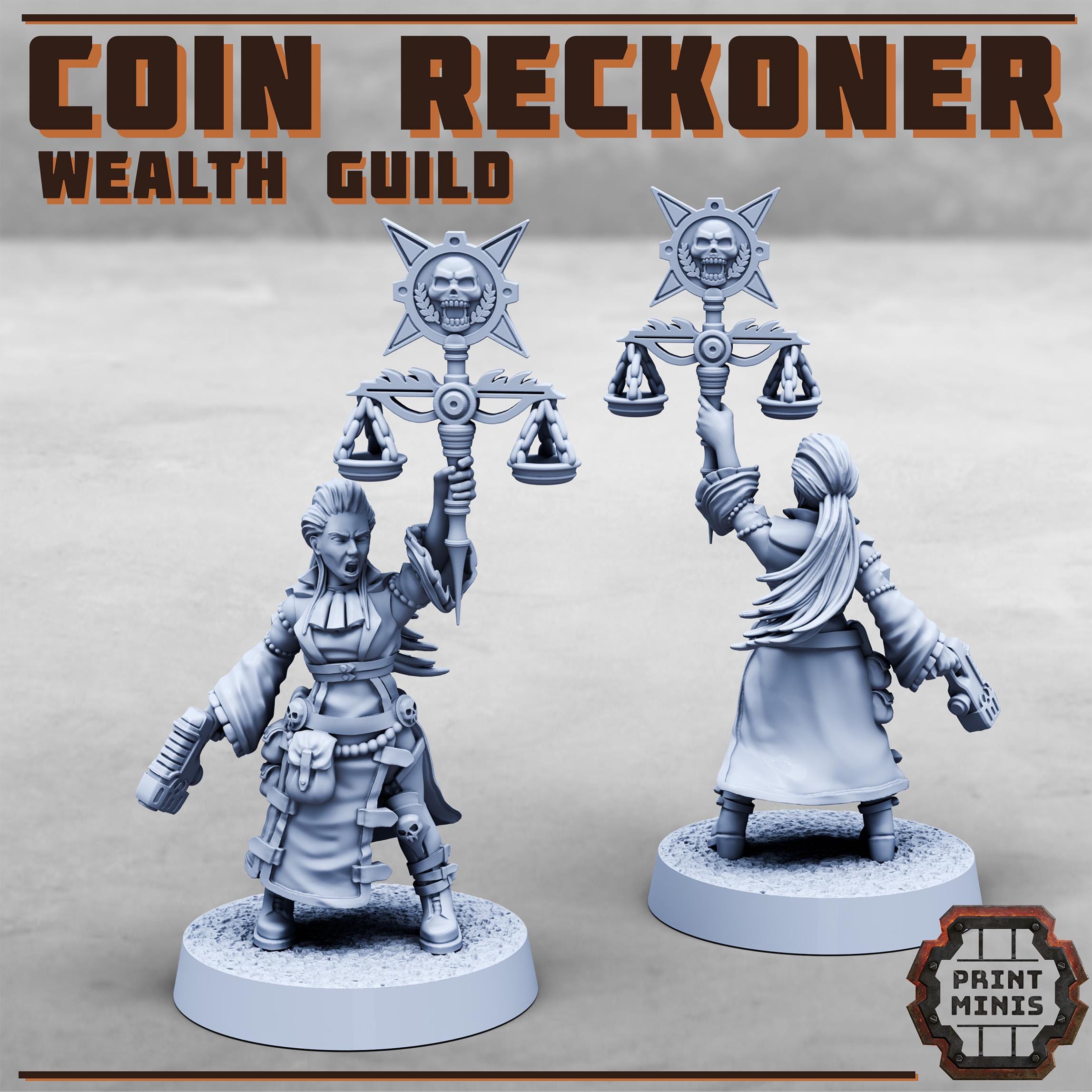 Image of the set of Wealth Guild - Coin Reckoner - by Seaside Crow