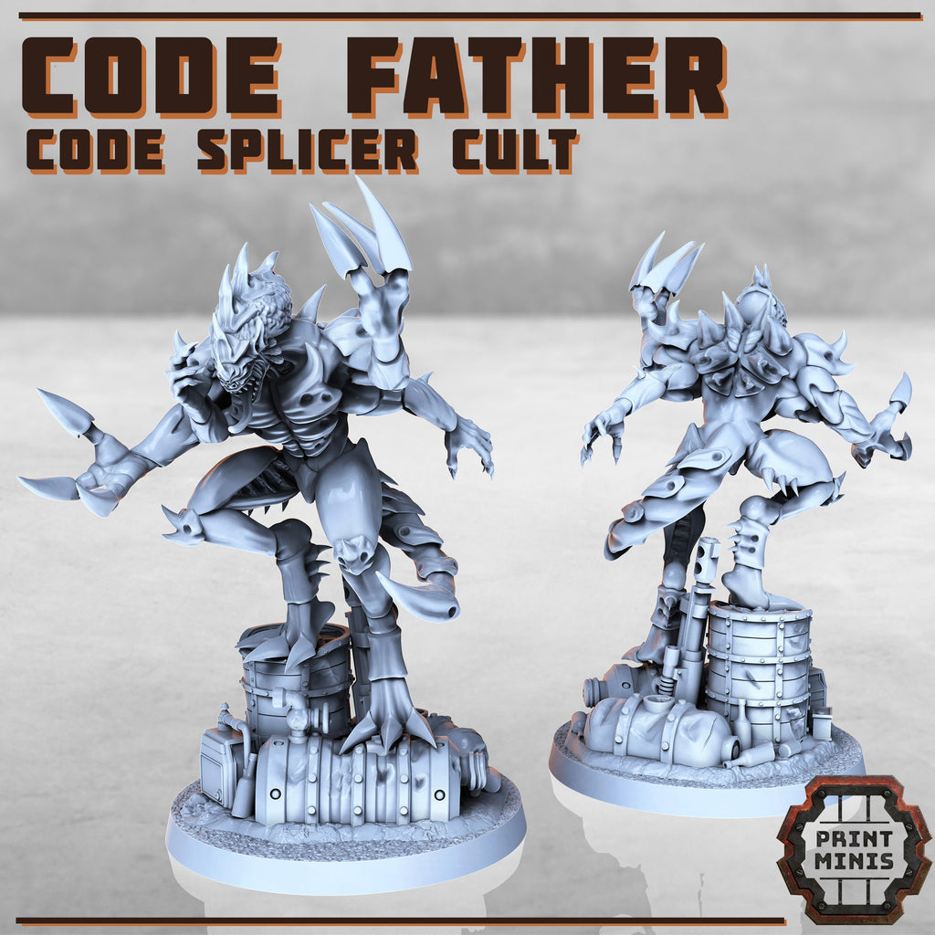Image of the set of Code Splicer Cult - Code Father + 2x Minions - by Seaside Crow