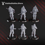 Image of the set of Pilgrims - Torquemada's Inquisition - 6x Conquistadors (Pre-Assembled) - by Seaside Crow