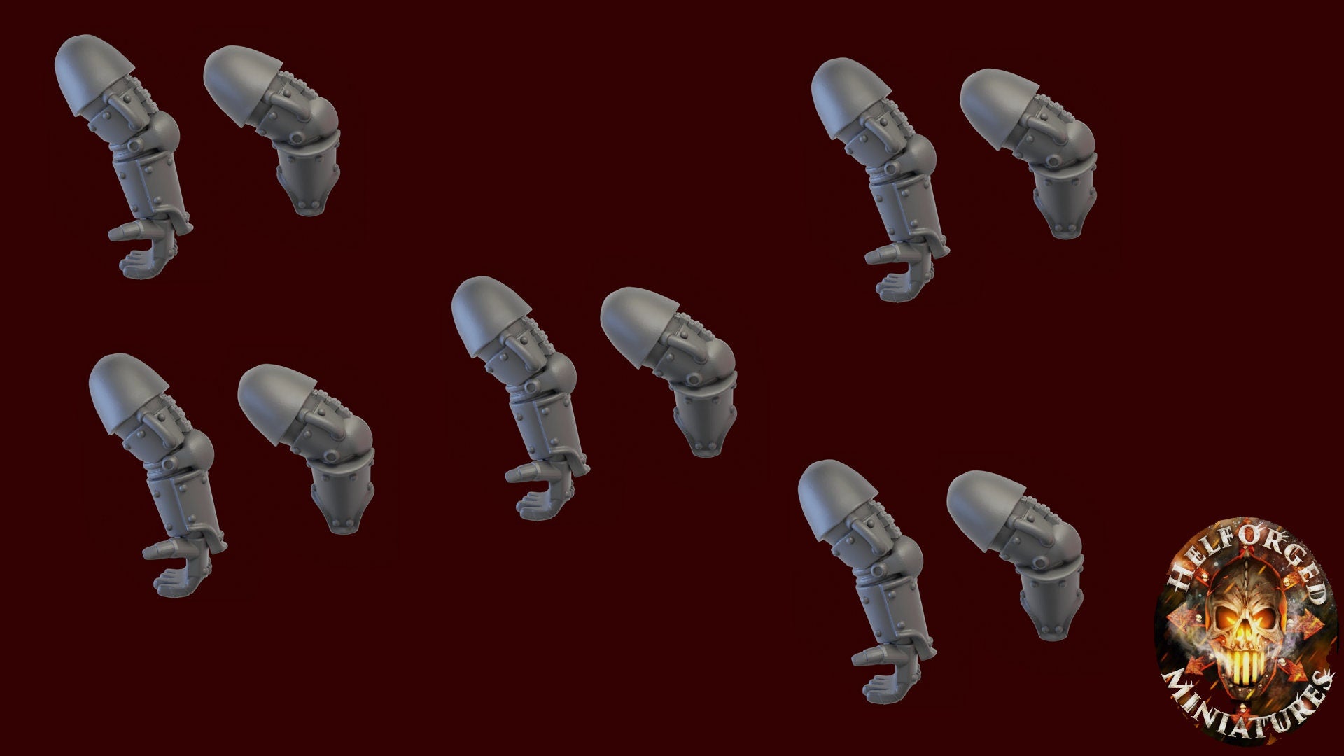 Image of the set of Heresy Bits - 5x Pairs of Mk3 Arms (Two-Handed Guns) - by Seaside Crow