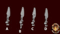 Image of the set of Heresy Bits - 5x Xiphos Chainswords - by Seaside Crow