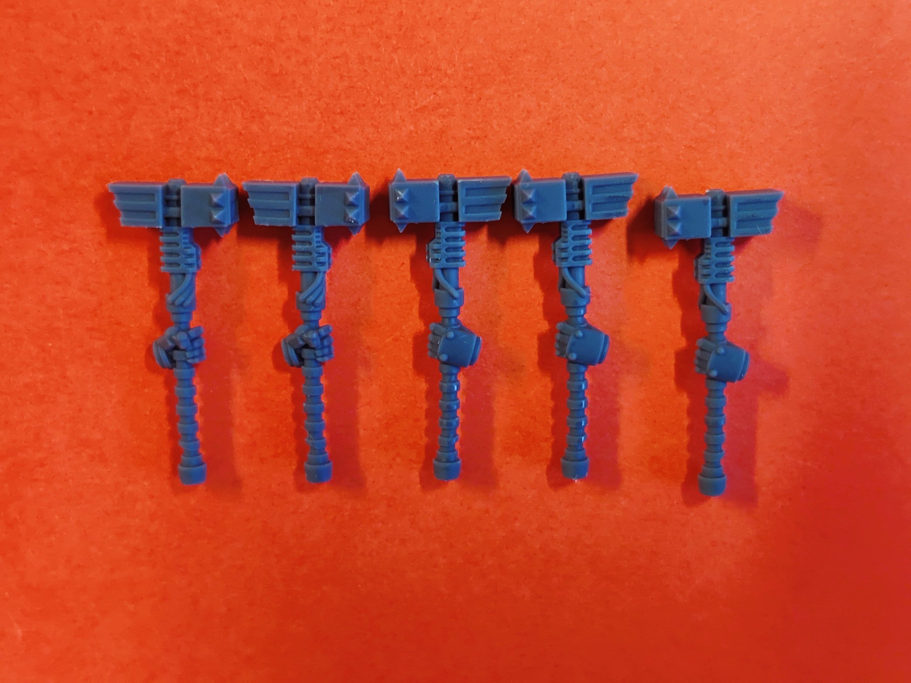 Image of the set of Heresy Bits - 5x Cataphractii Power Hammers - by Seaside Crow