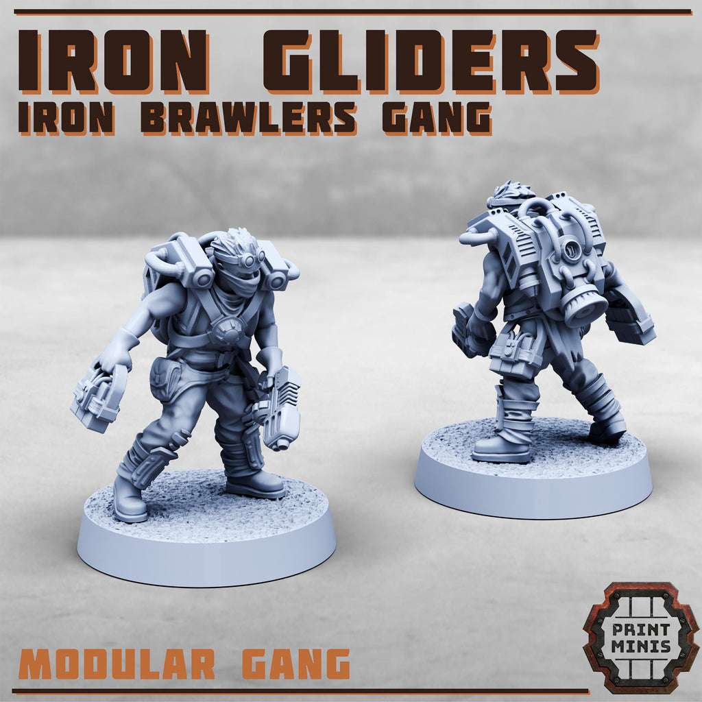 Image of the set of Iron Brawlers - x8 Iron Gliders - by Seaside Crow