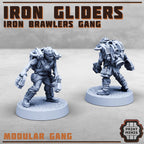 Image of the set of Iron Brawlers - x8 Iron Gliders - by Seaside Crow