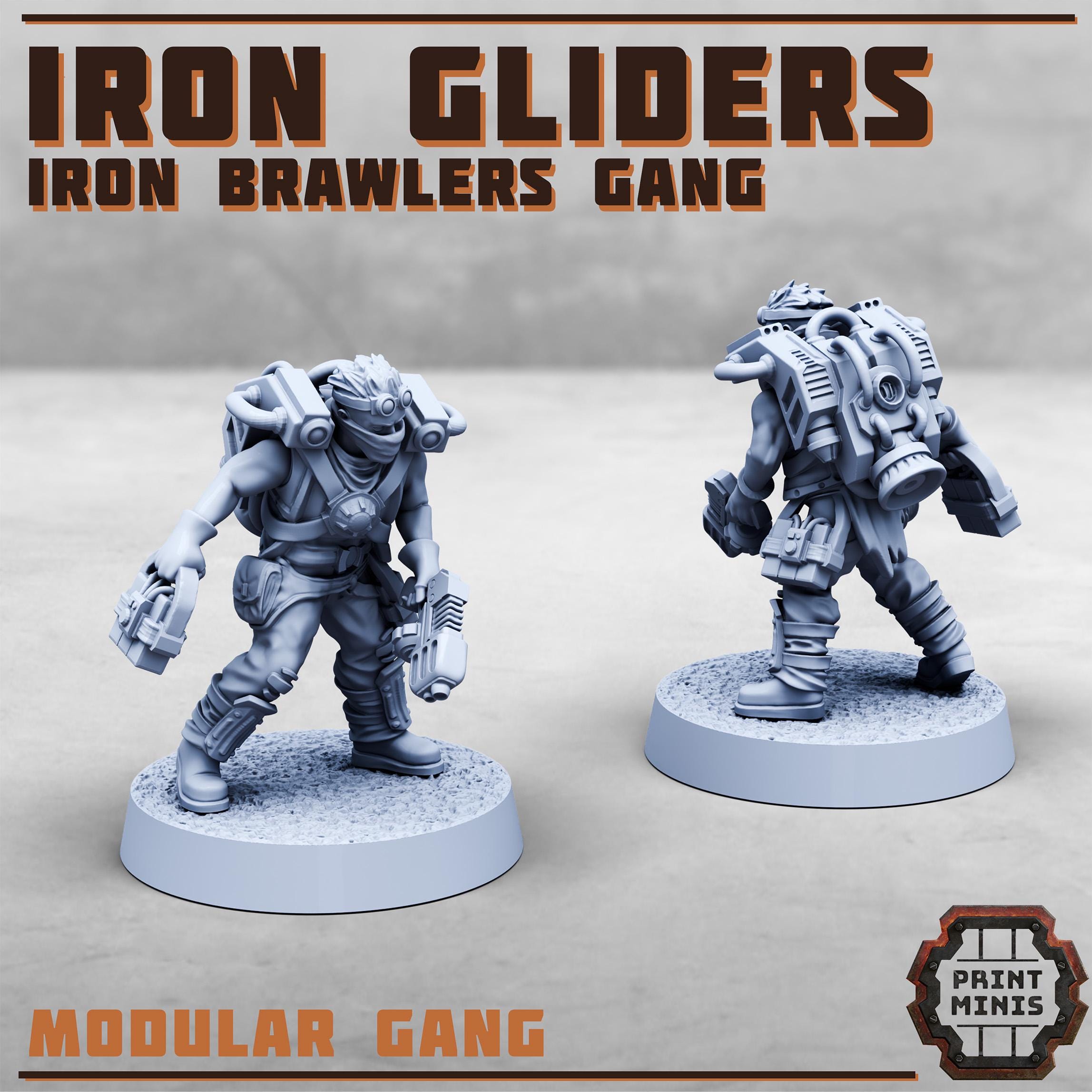 Image of the set of Iron Brawlers - x8 Iron Gliders - by Seaside Crow