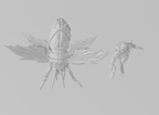 Image of the set of Erroish Tribe - 4x Ash Wastes Flies - by Seaside Crow